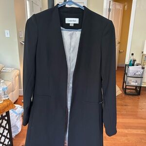 Calvin Klein Black Blazer with Tailored Lapel Design
